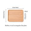 Wooden Dish Decor Tray Japanese Tableware Solid Wood Plate Fruit and Hotel Barbecue and Wooden Dining Plate Rubber Wooden Tray