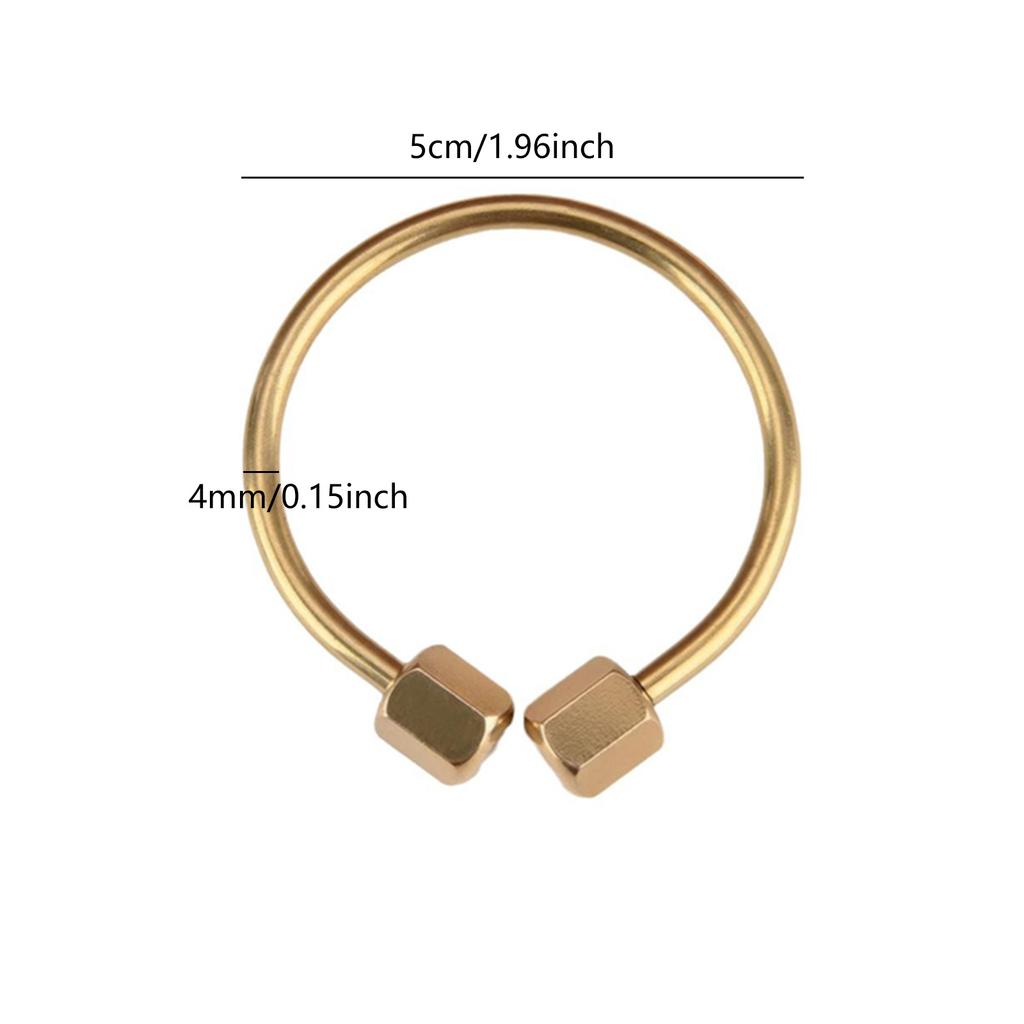 Durability Brasses Wristband Keychains Clasps Light Weight Antique Bronze Key Rings for Key Tool Accessories Outdoor Gears