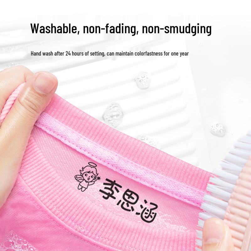 Children's Waterproof Name Stamp - Durable for Clothes and Masks, Non-Fading Kindergarten Stickers
