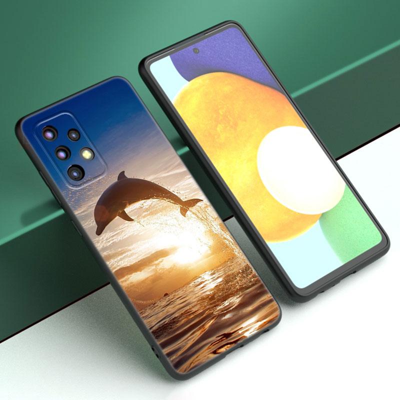 Animal Dolphin Phone Case For Samsung A13 A22 A24 A32 4G A23 A25 A34 A35 A52S A53 A54 A55 A73 5G A12 A14 A15 A31 A33 A50 A51 A72