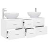 Bathroom Furniture Set 3 pcs White 129 x 44.5 x 80 cm