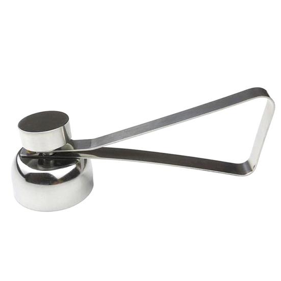 Открывалка для яичной скорлупы, двойная головка, зеркальная полировка, легко моется, эргономичная ручка, нож из нержавеющей стали, резак для вареных яиц, взломщик скорлупы, кухонные принадлежности