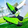 Football Shoes 34-45 Men's High-top Football Shoes Large Size Children's Artificial Lawn   Long Nail Green Football Boots Training Black Sneakers