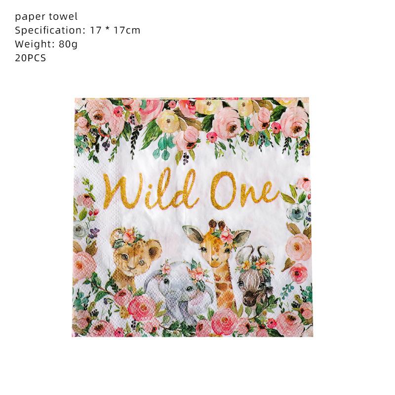 Wild Party Supplies Wildone Gold Wild Birthday Decoration Female Treasure First Year Arrangement Birthday Arrangement