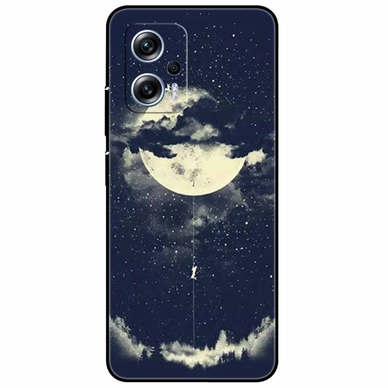 Чехол для Xiaomi Poco X4 GT 6,6'' Кот Волк ТПУ Силикон Мягкий Coque Fundas для Poco X4 GT 5G Чехол Черный Край Милый PocoX4 X 4 GT