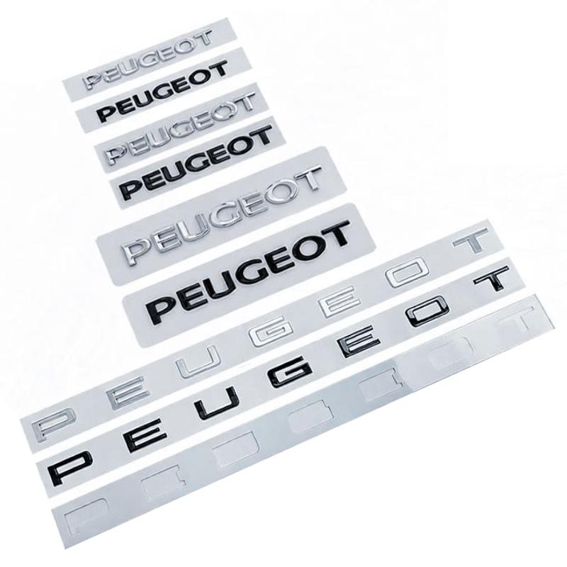 14/16/19/49CM ABS 3D Car Rear Trunk Letter Emblem Side Badge for Peugeot 308 307 207 3008 208 407 2008 508 301 5008 4008 Decals