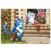 Full 5D Diy Diamond Painting Flirty Cat Embroidery Cross Stitch Home Decor Handmade Gift