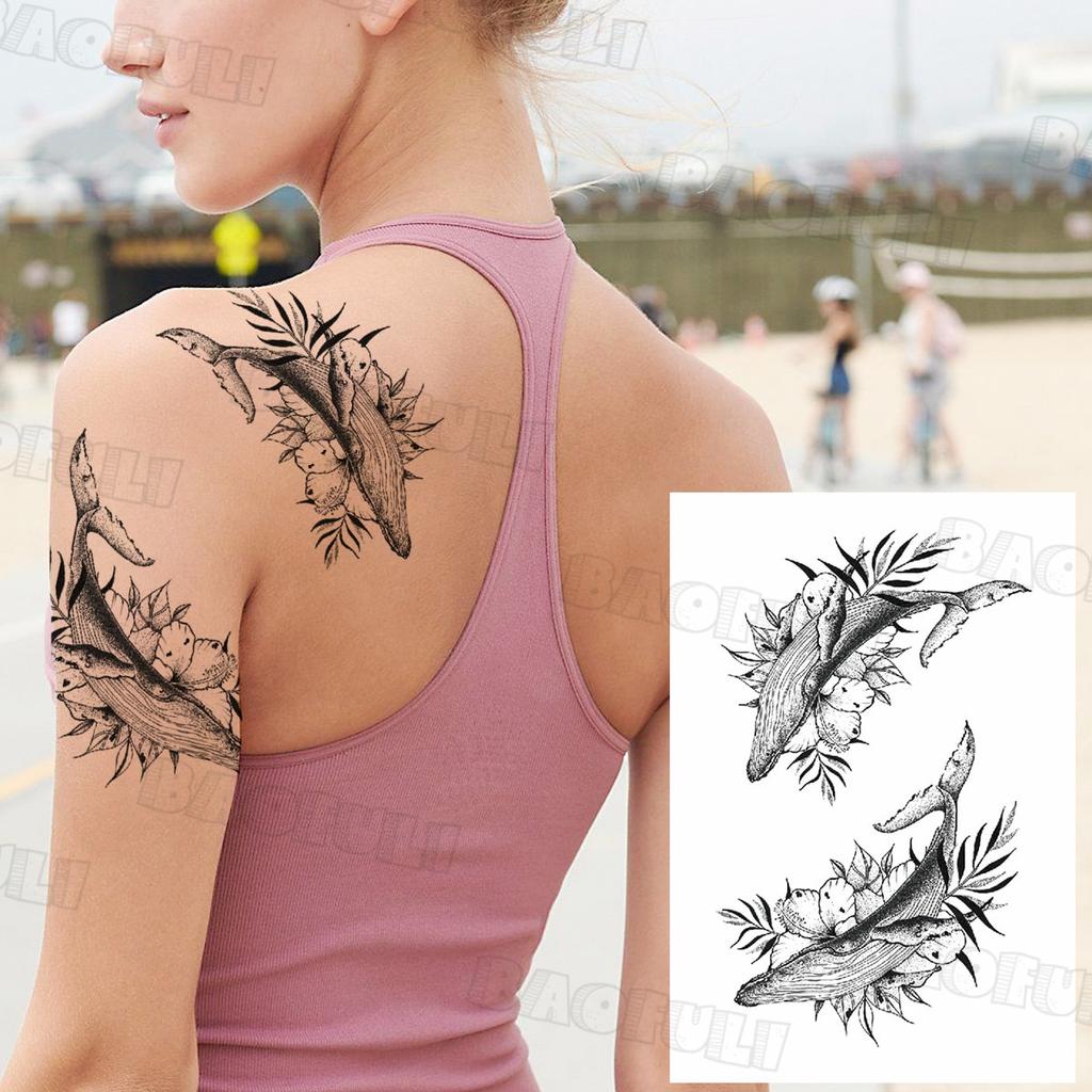 Черный пиратский череп, парусный спорт, временная татуировка для мужчин и женщин, реалистичная сова, лев, клоун, поддельная татуировка, наклейка, крутая татуировка на предплечье, грудь, татуировка