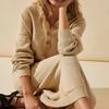 IHUASU Осенне-зимнее трикотажное платье на пуговицах Fashion Temperament Commuter Женский свитер