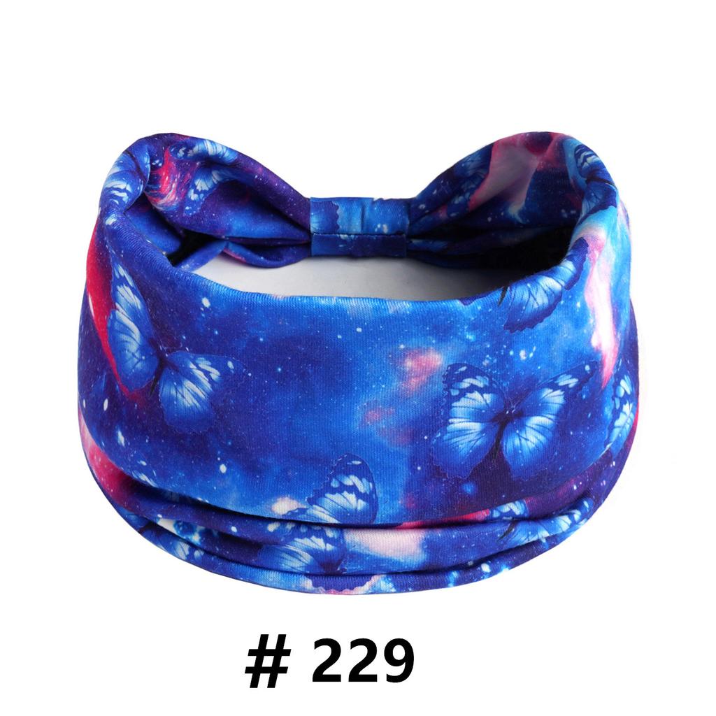 Boho Headbands Wide Knot Hair Scarf Floral Printed Hairband Elastic Turban Headwrap Stretch Head Bands Bandana Fashion Hair Accessories for Women