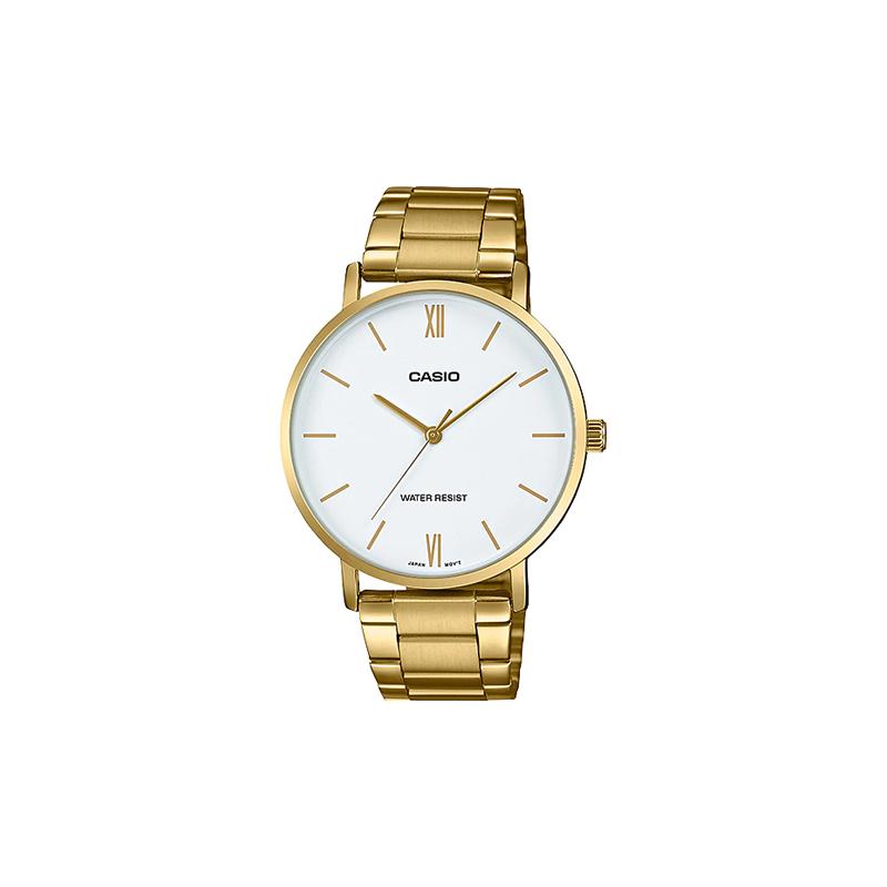 Casio Серия STANDARD, простые, модные, для бизнеса и повседневной носки, классические стрелки, римская шкала, водонепроницаемые, кварцевый механизм, японские и MTP-VT01G-7B