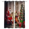 Curtains Santa Drapes Old Santa Claus Christmas Tree Xmas Living Room Window Opening Drapes High Shading Modern Fashion Various Design Decor