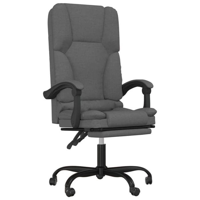 VidaXL Fauteuil de Massage Inclinable de Bureau, Chaise Pivotante avec Dossier et Repose-pied Réglables, Siège de Bureau, 349676