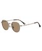 Zoff JOURNAL STANDARD relume Sunglasses Metal Frame Colored Lenses Stylish UV Protection Unisex for Men and Women Boston-Style (Brown,