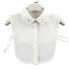 Womens Lapel Sweater Fake Collar Autumn Winter Half Shirt Detachable Collar Ladies White Shirt Lapel Blouse Tops False Collar