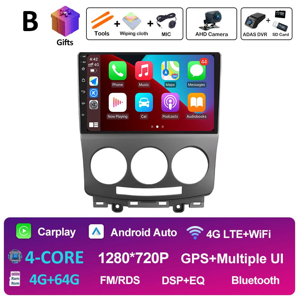 9 дюймовый Android Auto для MAZDA 5 2005 2006 2007 2008 2009 2010 Беспроводной Carplay Вентилятор охлаждения WIFI QLED IPS Экран WIFI Аксессуары