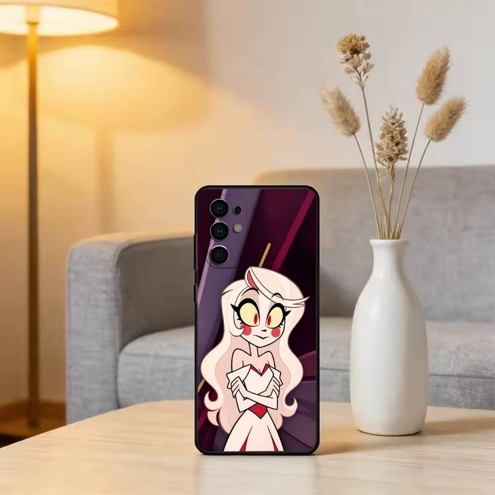 H-Hazbin C-Charlie Phone Case Black Silicone Soft For Samsung S25,S24,S21,S22,S23,S30,Ultra,S20,Plus,Fe,Lite