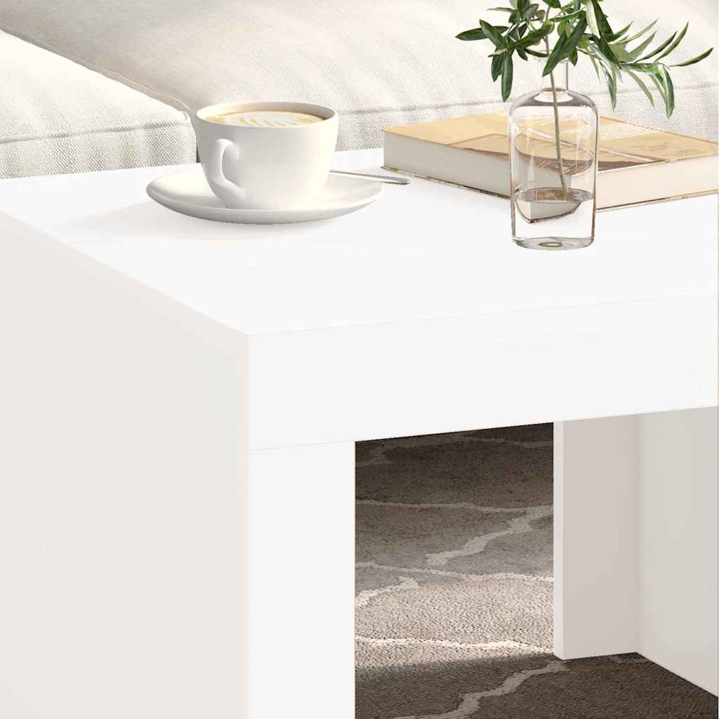 White Coffee Table 50 x 50 x 35 cm Particleboard