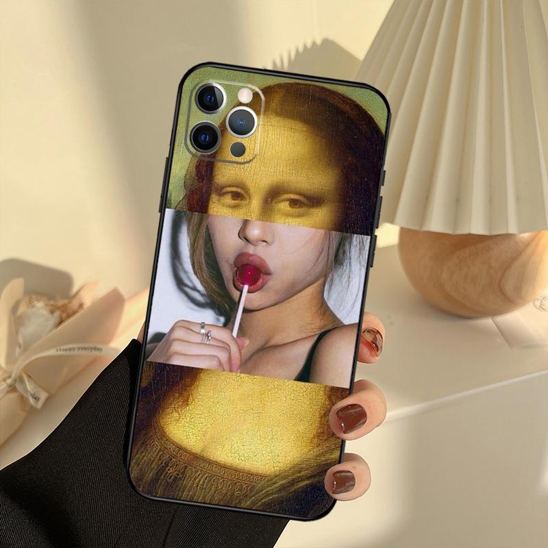 Leonardo da Vinci Mona Lisa Art Case For iPhone 11 12 13 14 15 16 Pro Max Cover For iPhone 13 12 Mini XR X XS Max Plus