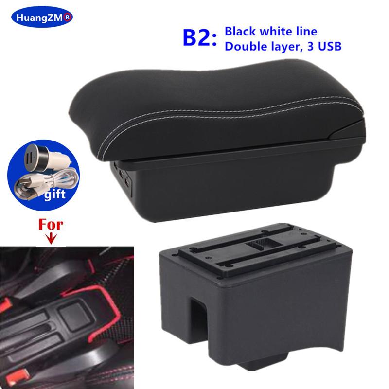 For Volkswagen Polo Armrest Box For Volkswagen VW Vento Polo V 2009-2020 Car Armrest box Storage box Retrofit Car Accessories