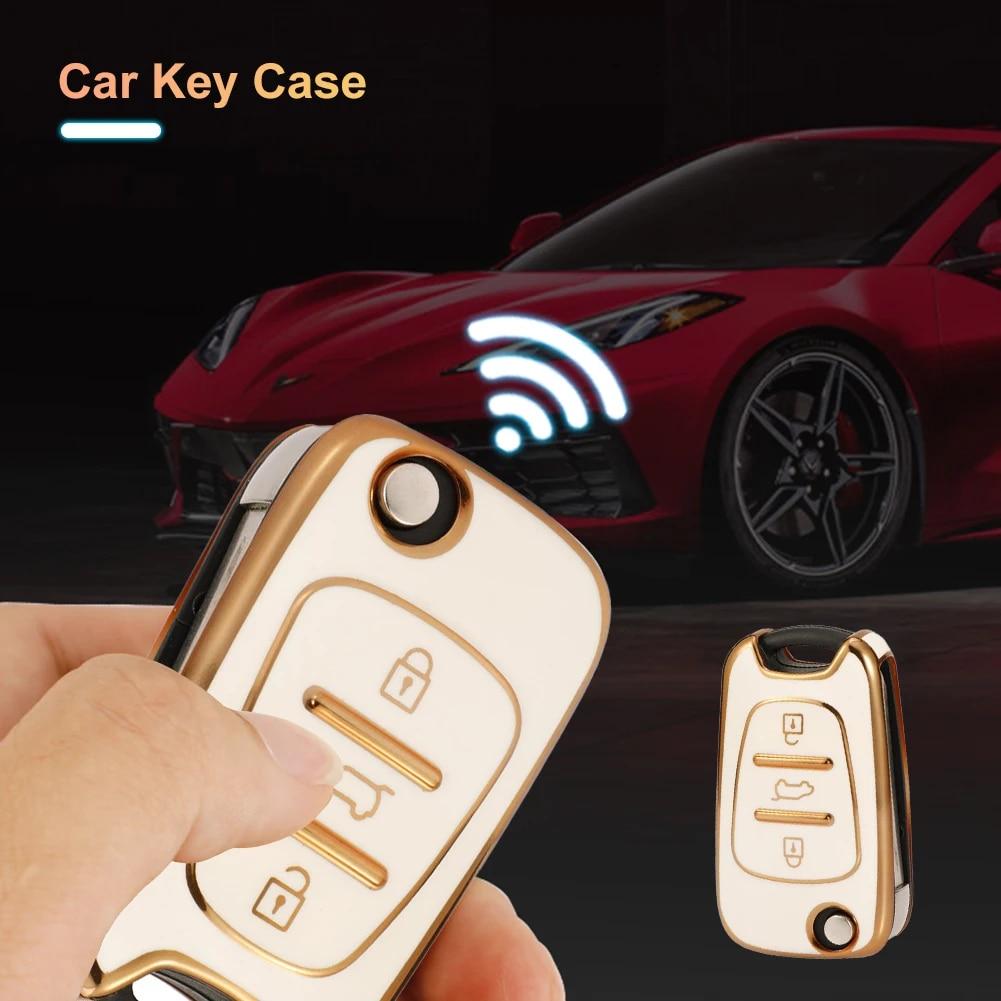 New TPU Car Key Case For Hyundai I20 I30 Elantra Azera Veracruz Veloster Kia Rio K7 K5 Sportage Sorento Flip Remote Cover