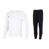Solid Color Crew Neck Sweatshirt And Cuffed Long Pants Casual Sports Set Men Sets White Black 22600307-100+23600704-001