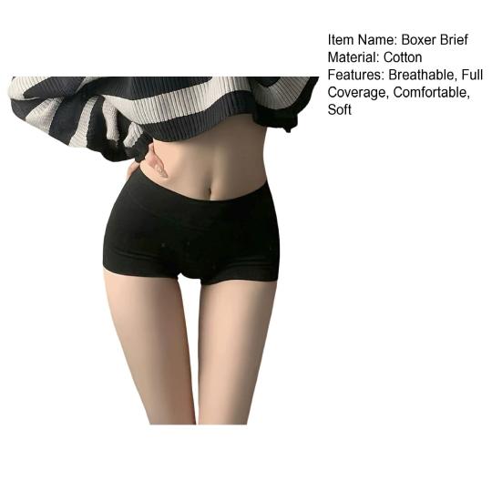 Women's Boyshort Panties Full Coverage Cotton Boxer Briefs Seamless Stretch Underwear Panties for Daily Wear