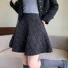 Women's New Plaid Small Fragrance Autumn and Winter Short Skirt High Waist Slim and Fashionable Commuting Versatile Trousers Skirt