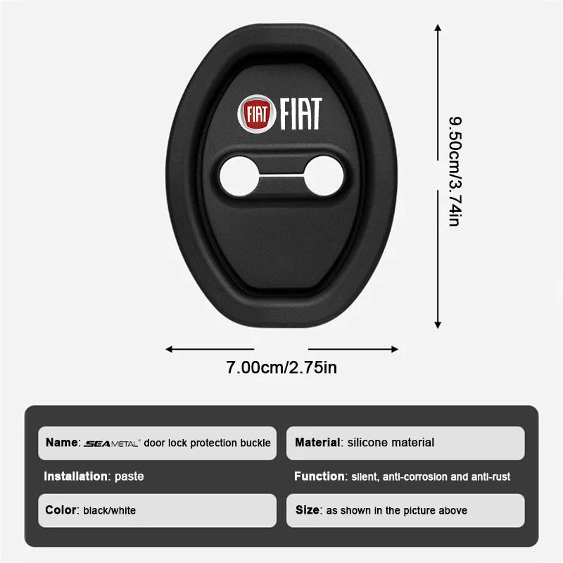 2/4Pcs Easy Install Silicone Car Door Lock Cap for Fiat Abarth 500e Tipo 500 500x Panda Punto 500L bravo Doblo Auto Accessories