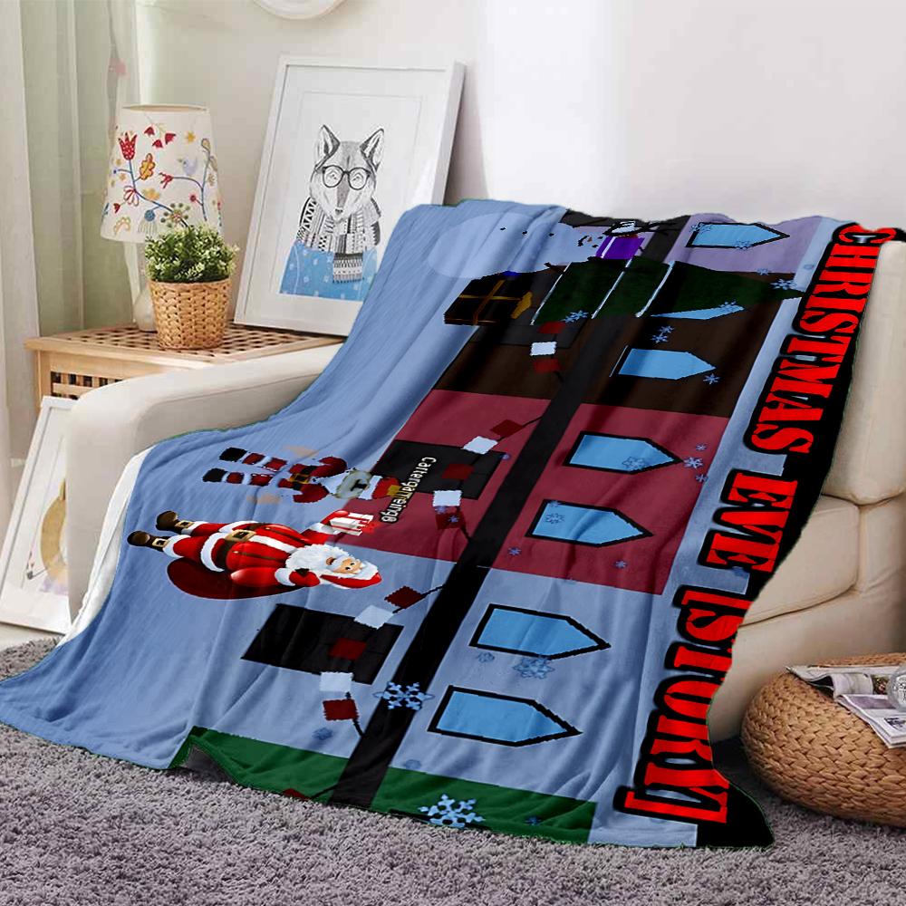 1Pc Christmas Gift Choices Blanket Soft Throw Blanket For Home Bedroom Bed Sofa Travel Office Solid Christmas Blanket