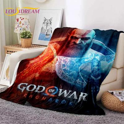 Игры God of War Кratos Мультяшные 3D Мягкие Пледы, Согревающий Плед Уютный Плед для Пикника Кроватей Дивана Домашней Спальни