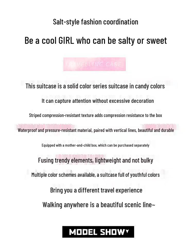 Прочный корейский чемодан на колесах: Стильный, прочный дорожный чемодан для студентов и женщин с кодовым замком, для мужчин доступна кожаная опция.