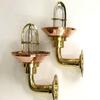 Bulkhead Nautical Vintage Model New Wall Light Fixture Brass Copper 2 Piece