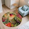 Vintage Birds pattern round rug,Carpet Rug for Living Room Bedroom Playroom ,Non-slip Floor Mat,Holiday Gifts and Birthday Gifts.