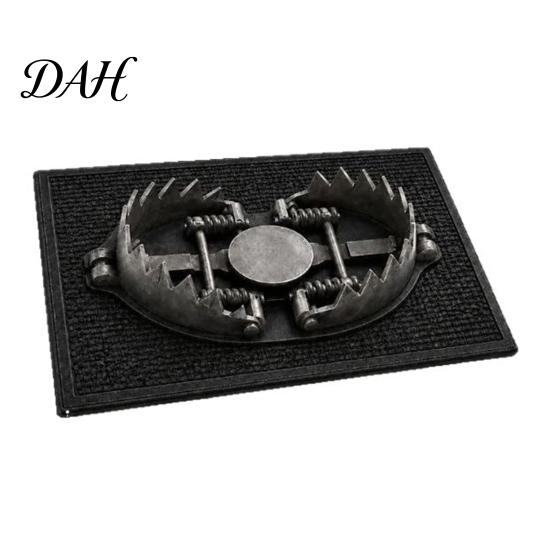 Practical Funny Gift for Family 3D Bear Trap Rug, Optical Illusion Entrance Non-slip Novelty Home Decor Rug Prank Door Mat Front Indoor