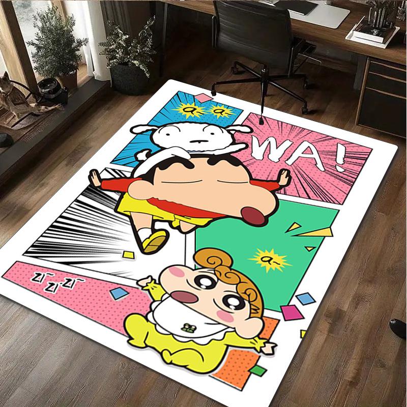 Crayon Shin-chan Carpet Office Decorative Carpet For Living Room Bedroom Door Mat Floor Rug Computer Chair Area Rug