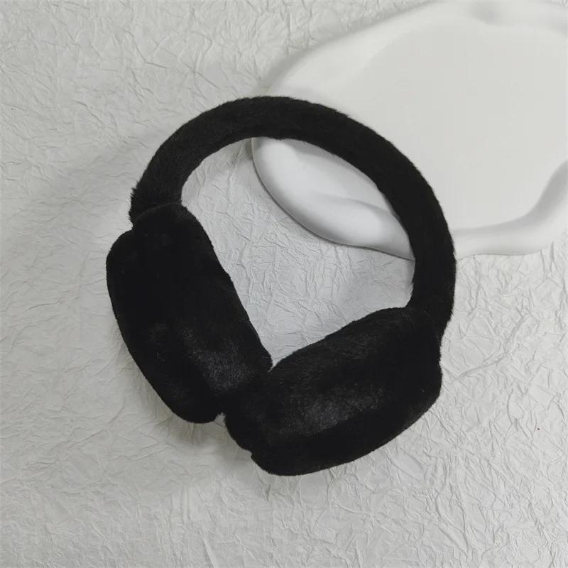 Зимние плюшевые наушники: Универсальный, Однотонный и Защищающий от холода