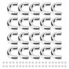 20 Set Arch Bridge Connector Buckles U Shaped Ring Chain Strap Connectors Zinc Alloy Iron for Bags Crafts Silver