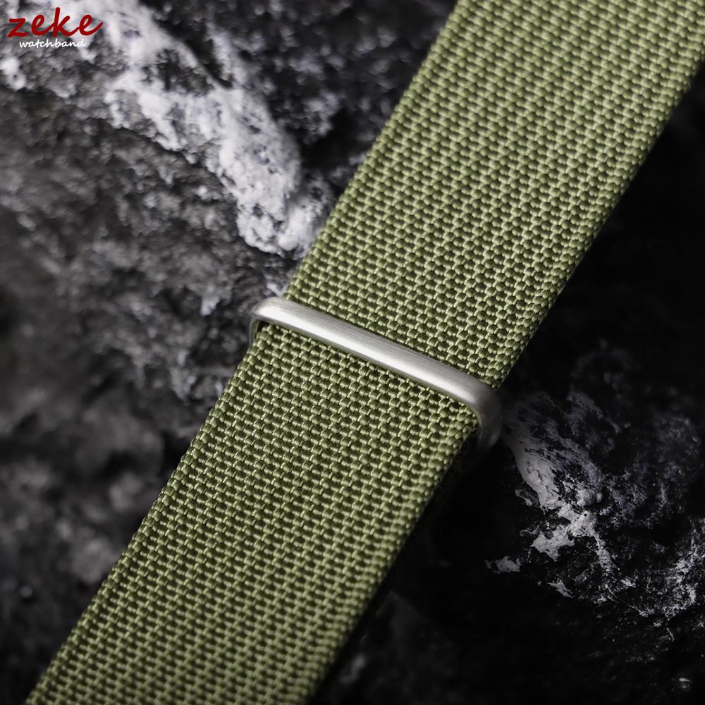 Высококачественный ребристый нейлоновый ремешок для часов 18 мм 19 мм 20 мм 22 мм Удобные ремешки для часов Петля Милитари Моющийся ремень для мужчин Ремешки для часов