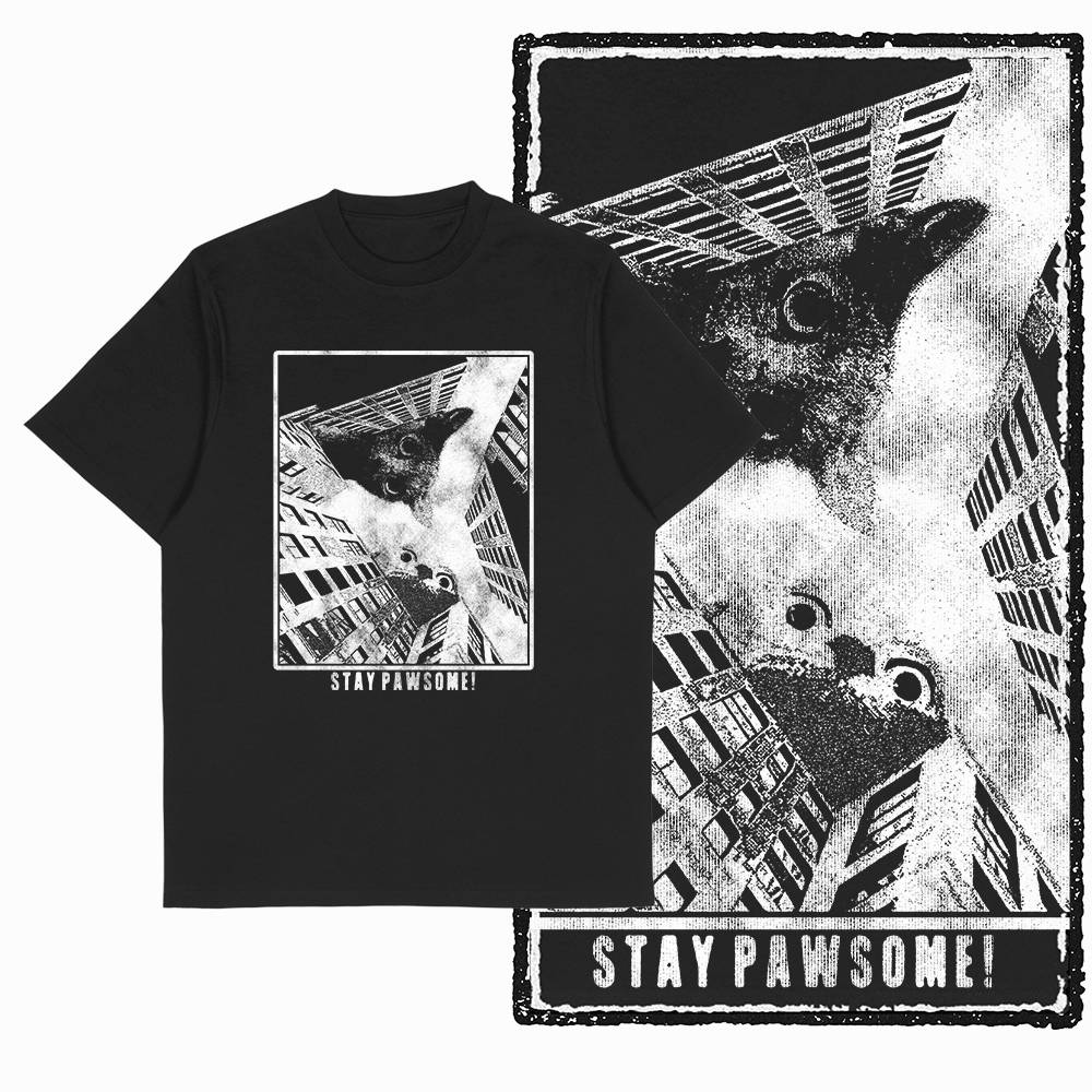 Funny Cool Cat Graphic Print Unisexs tshirt Black Big Size Unique T Shirt For Unisex Loose Creative Tshirt Novety Tee Shirt G53