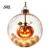 Indoor Holiday Hanging Ball Halloween Glowing Sphere, Lighted Clear Ornament, Cute Witch Office Event Decoration Cat, LED for Mantel Party Decor Home