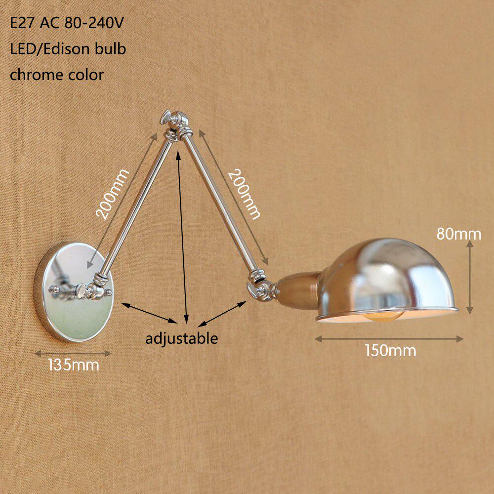 Промышленный ретро-лофт латунный кованый настенный светильник E27/E26 для спальни, прикроватной тумбочки, ванной комнаты, входа, балкона, кафе, студии, освещения