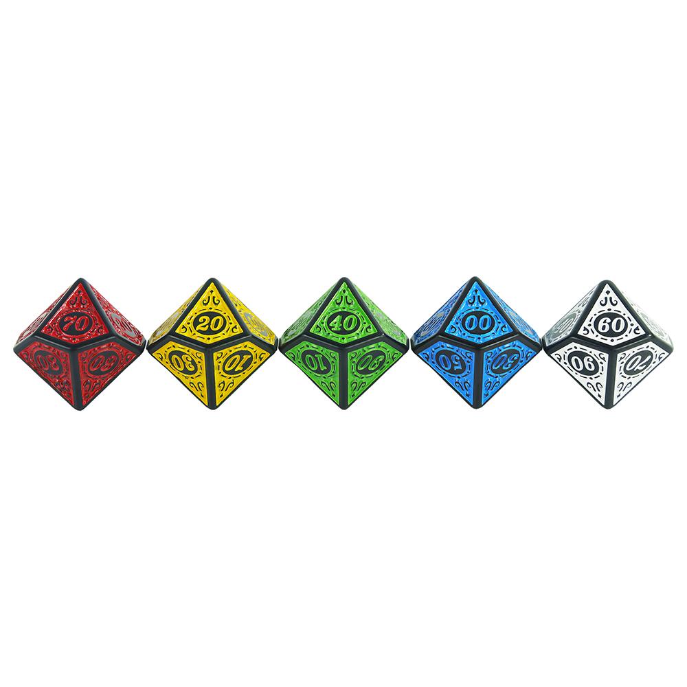 D10(00-90) Dice Polyhedral Dice for DND Party Board Games, 10PCS D10 Multi-sided Dice
