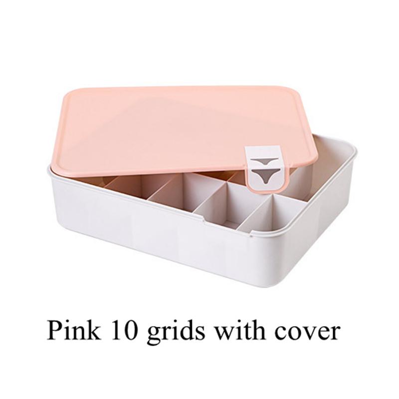 Household Bedroom Closet Underwear Organizer with Lid Wardrobe Cabinets Socks Bra Drawer Storage Divider Boxes Container