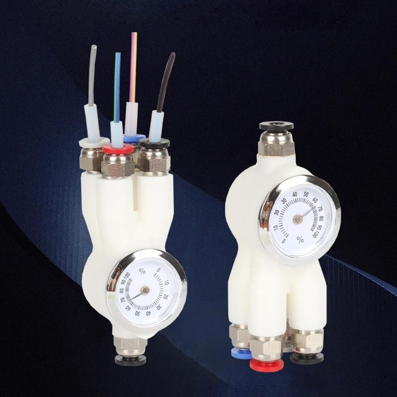 Quick Release 4 Way Filaments Adapter 4 in 1 Feed Tube Connector for P1P P1S X1C 3D Printing Machines Enhances Feed