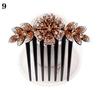 Bride Hair Jewelry Bride Headpiece Women Headdress Hairpin Hair Comb Inlaid Flower Shiny Rhinestone