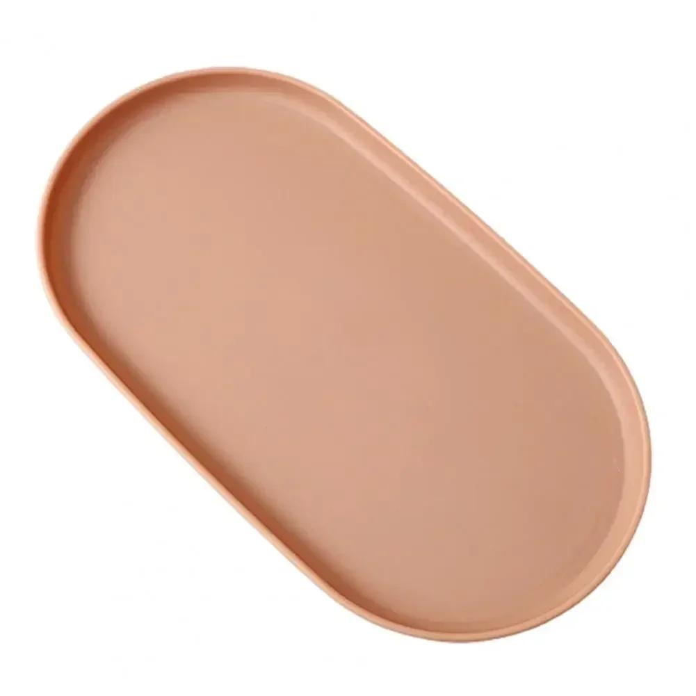 Поднос для десертов Фруктовая тарелка Овальный Штабелируемый Поднос для подачи еды Бесплатная Тарелка для костей Тарелка для закусок Многоразовая Тарелка для еды с гладким краем для кухни