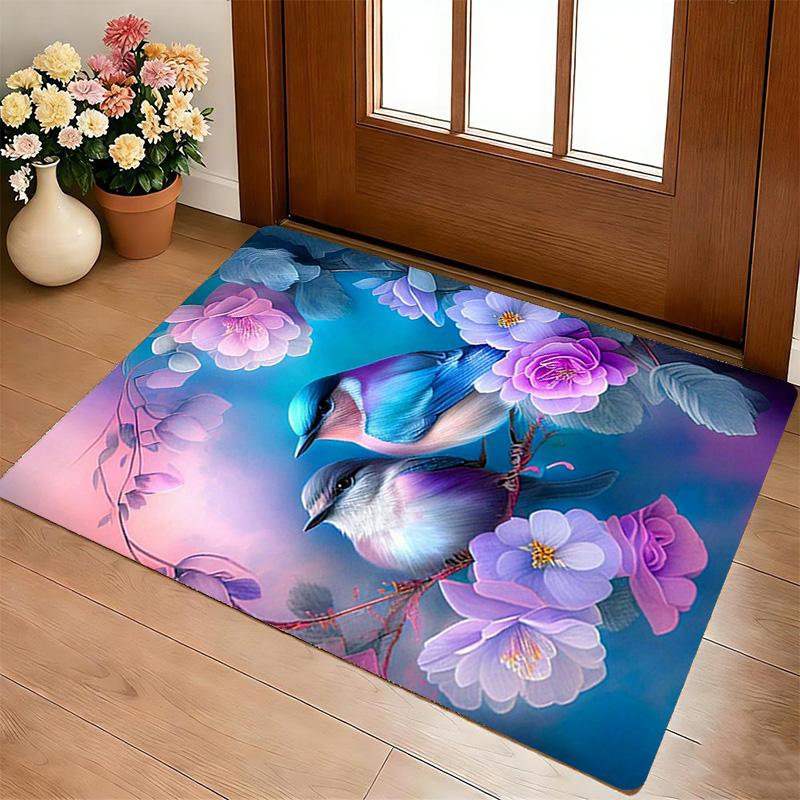 Birds Bloom Living Room Nonslip Area Rug Soft Carpet For Bedroom Game Playroom Sofa Office Home Decor Doormat Christmas Gift C9302013