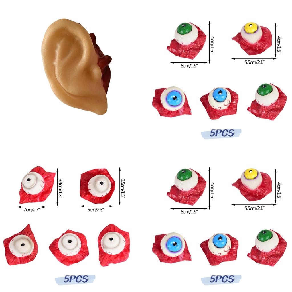 Новый Хэллоуинский розыгрыш Атмосфера ужаса Наряжаться Страшный набор органов Реквизит В наличии
