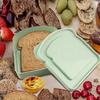 Toast Shaped Bento Box Sandwich Toast Bread Storage Box with Lid Reusable Office Kitchen School Outdoor Picnic Food Containers